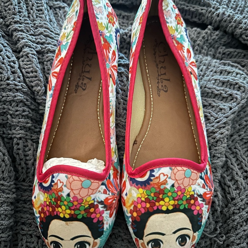 Pink Floral Women's Flats